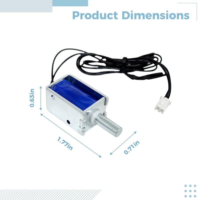 Linear Actuator V700-06, 2 Pcs Mini Solenoid Push Pull, 3 Mm Stroke Electromagnet with Cables and Screws, Metal Shell Long-Lasting, for Projects DIY Automation - Image 3