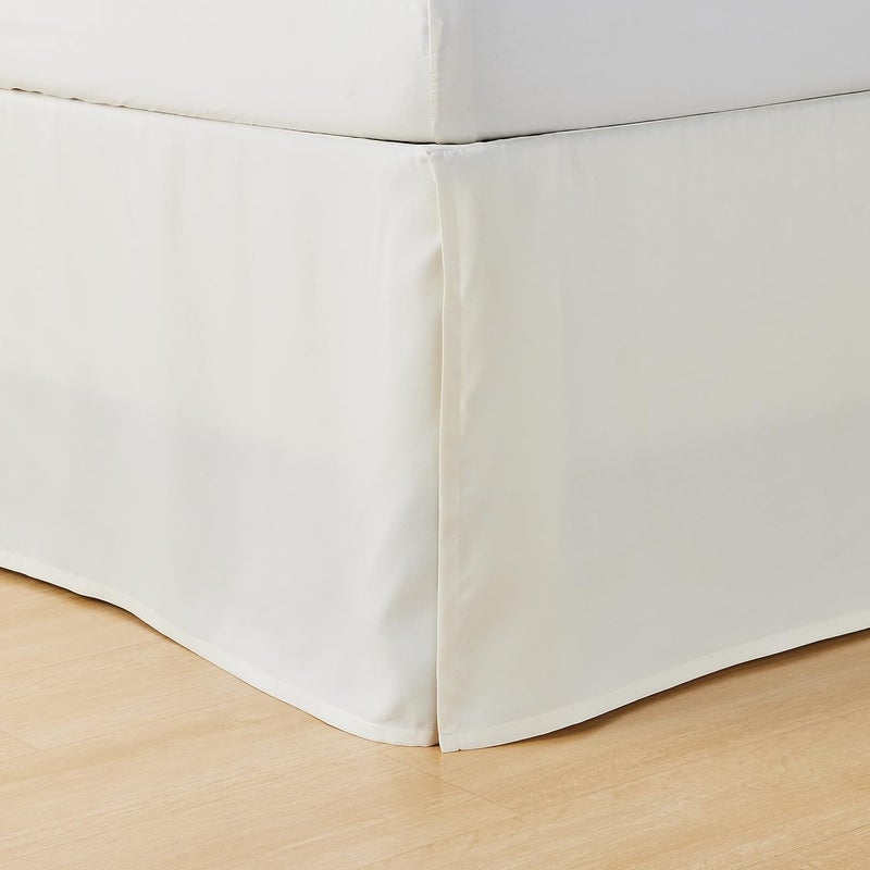 Bed Skirt,King 78x80+Drop14inch 1pc Lightweight Pleated Bed Skirt–Ideal Skirt for Bed,Suitable for Bedroom,Home,Soft Polyester in Brown for Bedding Decoration - Image 4