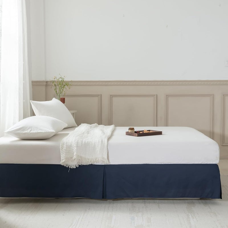 Bed Skirt,King 78x80+Drop14inch 1pc Lightweight Pleated Bed Skirt–Ideal Skirt for Bed,Suitable for Bedroom,Home,Soft Polyester in Brown for Bedding Decoration - Image 3