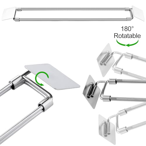 Yaocom ياوكم 2 قطعة قضبان ثلاجة RV 12.44"-22.63" قابلة للتعديل من الفولاذ المقاوم للصدأ ملحقات ثلاجة RV قضبان توتر ثلاجة الطعام والشراب المثبتة لمنع الانسكابات الفوضوية أثناء السفر - Image 2
