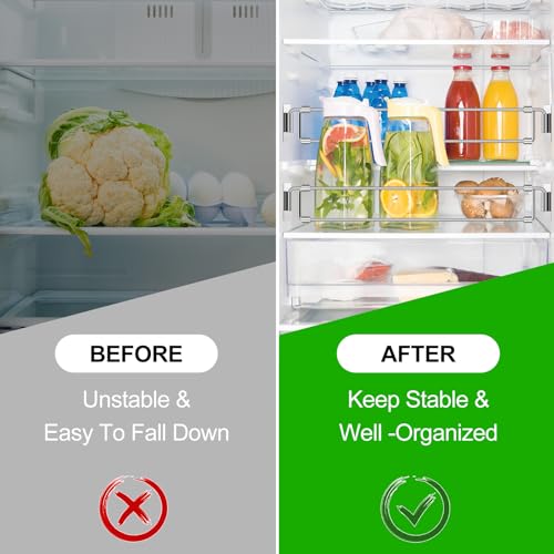 Yaocom ياوكم 2 قطعة قضبان ثلاجة RV 12.44"-22.63" قابلة للتعديل من الفولاذ المقاوم للصدأ ملحقات ثلاجة RV قضبان توتر ثلاجة الطعام والشراب المثبتة لمنع الانسكابات الفوضوية أثناء السفر - Image 5