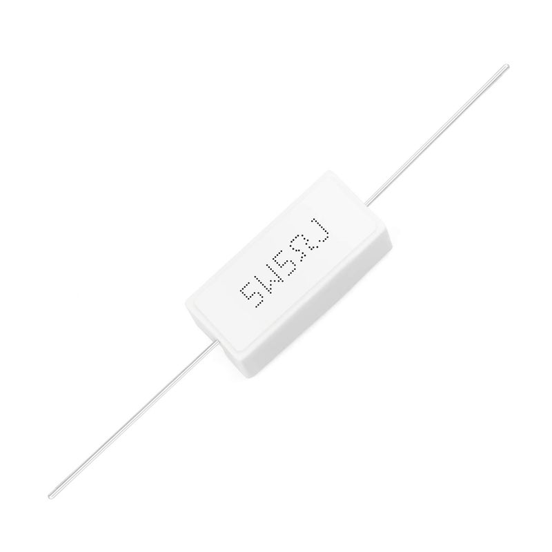 CHANZON 10pcs 5W Ceramic Cement Resistor 5 Ω ohm ±5% Tolerance Wirewound Induction 5R - Image 2