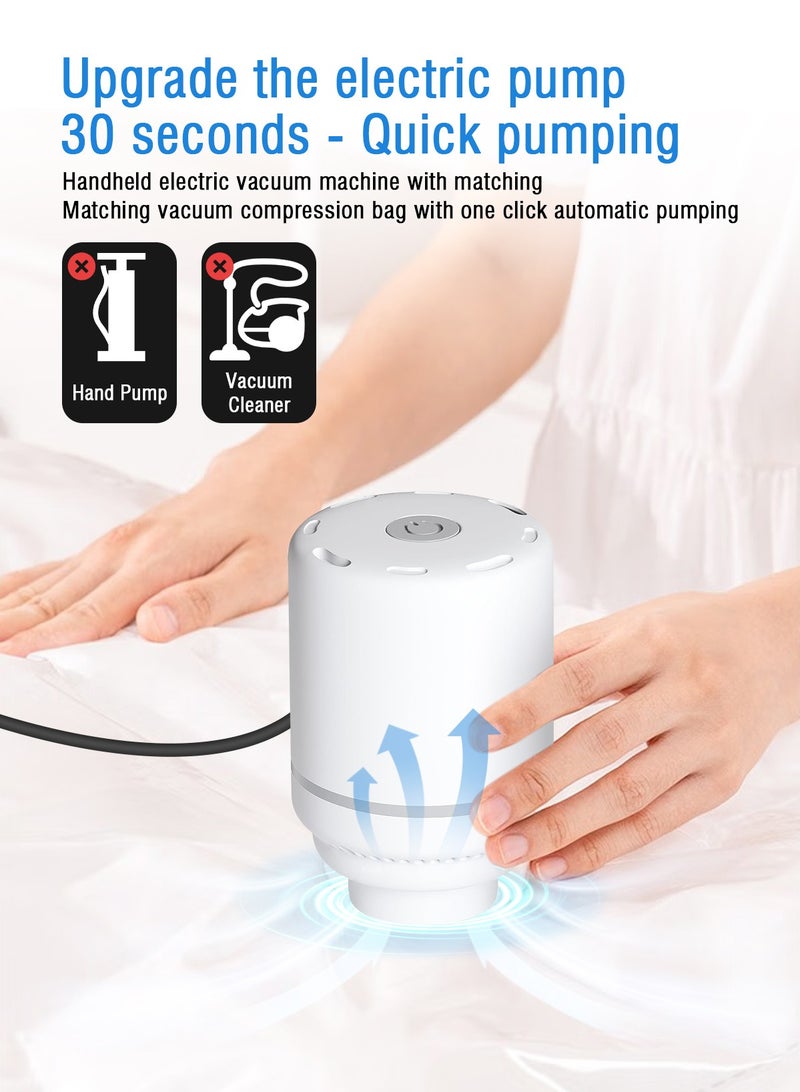 HomarKet Electric Pump for Vacuum Storage Bags Travel Vacuum Pump for Compression Clothing Portable Vacpack Air Pump for Various Vacuum Seal Bags (UK Plug,Storage Bag Not Included)  - Image 2