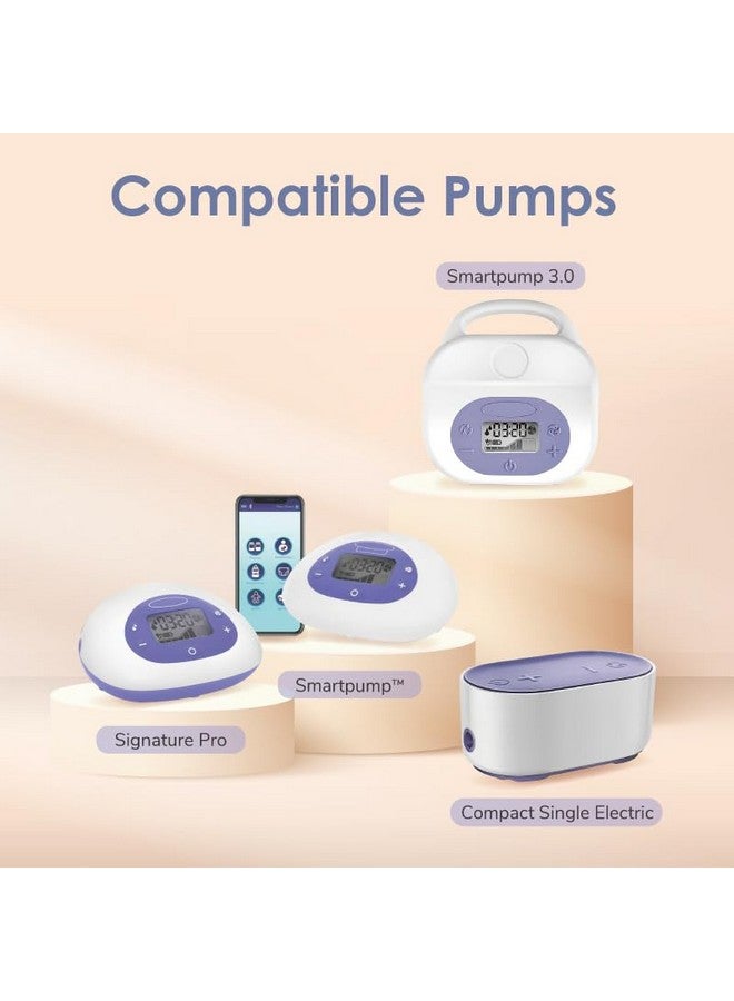 Maymom Pump Parts Compatible with Lansinoh Breastpump,Flange, Wide-Mouth Connector,Valve, Tubing and Backflow Protector, Not Original Lansinoh Accessories. (Flange 17mm Classic)