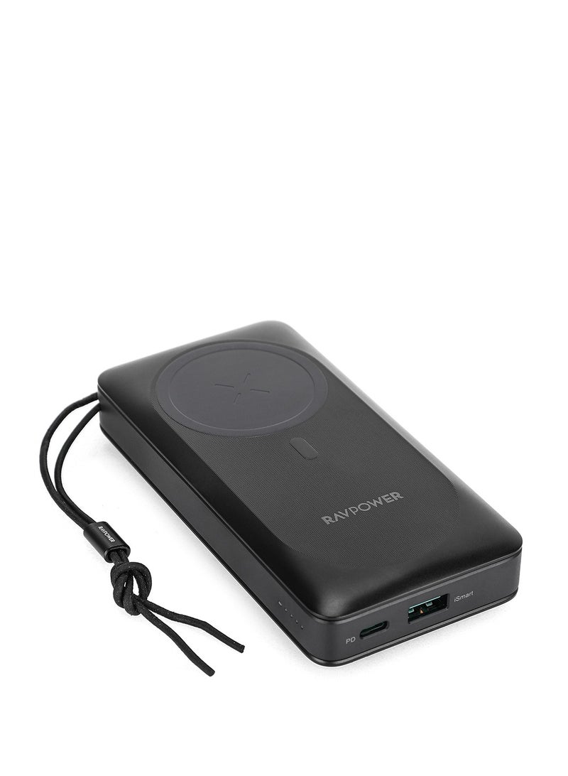 RAVPOWER 20000 mAh RAVPower  PD Pioneer – 20,000mAh Magnetic Power Bank with Dual Ports | Fast Charging & Portable BLACK - Image 4