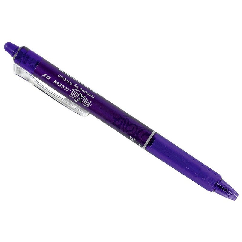 Pilot Frixion Clicker Retractable Erasable Rollerball 0.7 mm Tip - Violet, Single Pen - Image 2