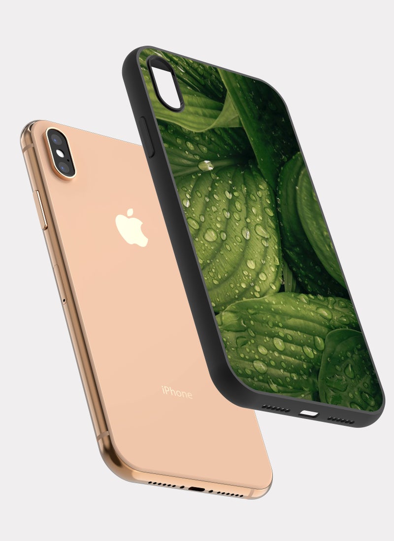 PXLAAT iPhone X MAX case cover Green Leafs - Image 2