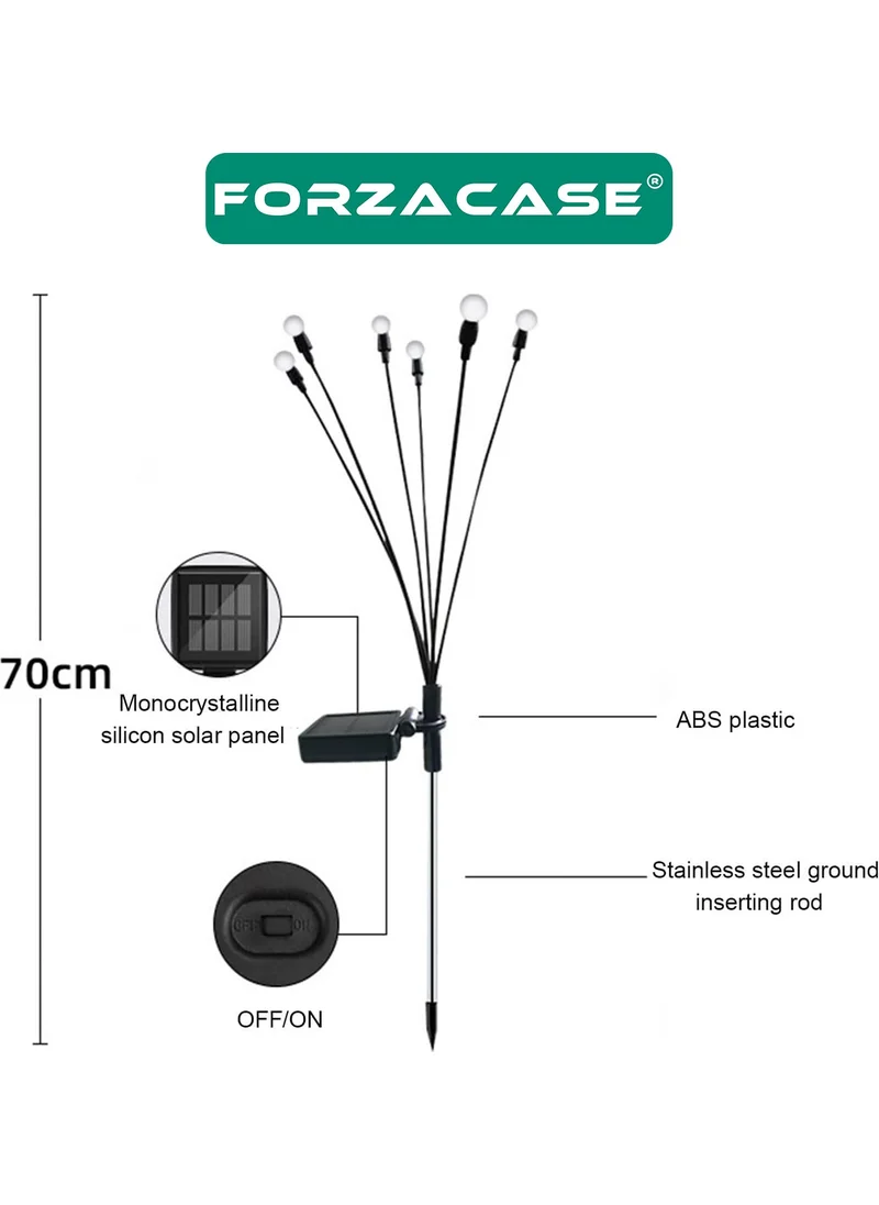 Forzacase 8 LED Solar Powered Waterproof Garden Fence Lighting LED Lamp - FC570