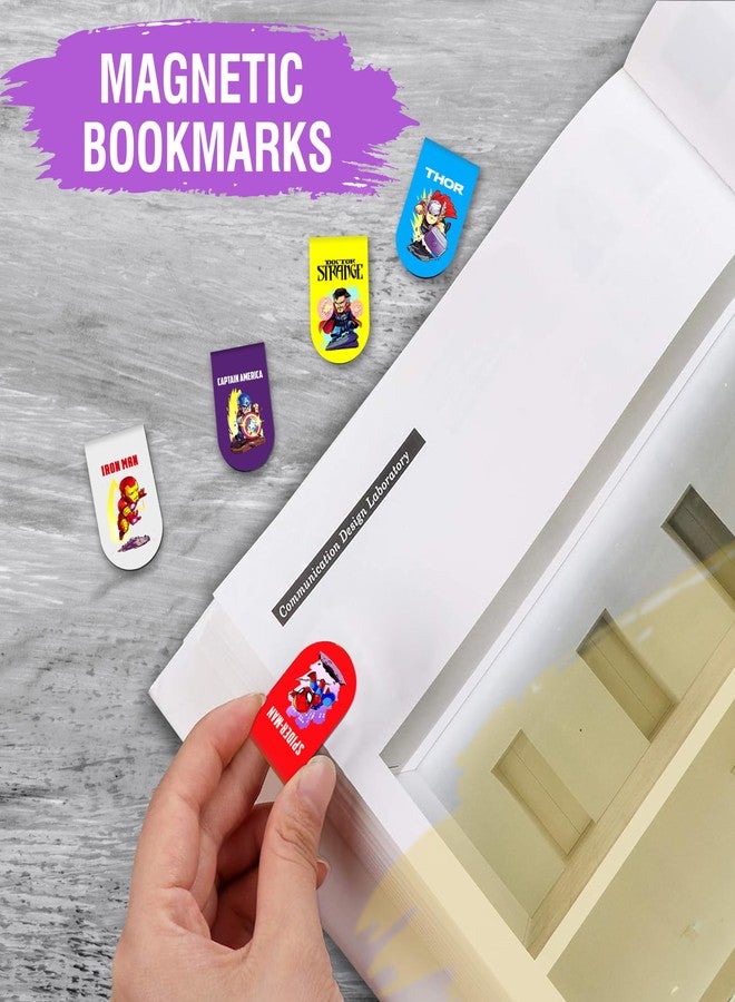 Goelite Aesthetic Magnetic Bookmarks for Novels and Books | Merchandise Accessories for Book and Novel Lovers | (Super Heroes - 8 Pack) - Image 2