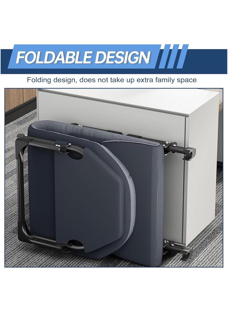 انسجام كرسي استرخاء قابل للطي، سرير تخييم قابل للتعديل بستة زوايا مع مرتبة للمكتب والفناء والشاطئ، سرير قابل للطي محمول ومتين، مستلقٍ مع وسادة 180 × 60 سم - Image 5