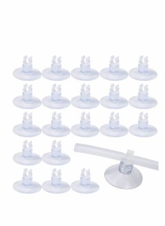 Y&D Air Pipe Suckers, Aquarium Fish Tank Sucker Holders, for Line Tube Hose Pump, Suction Cups Airline Cup Tubing Clear Holders Clips Clamps, 20 PCS  - Image 1