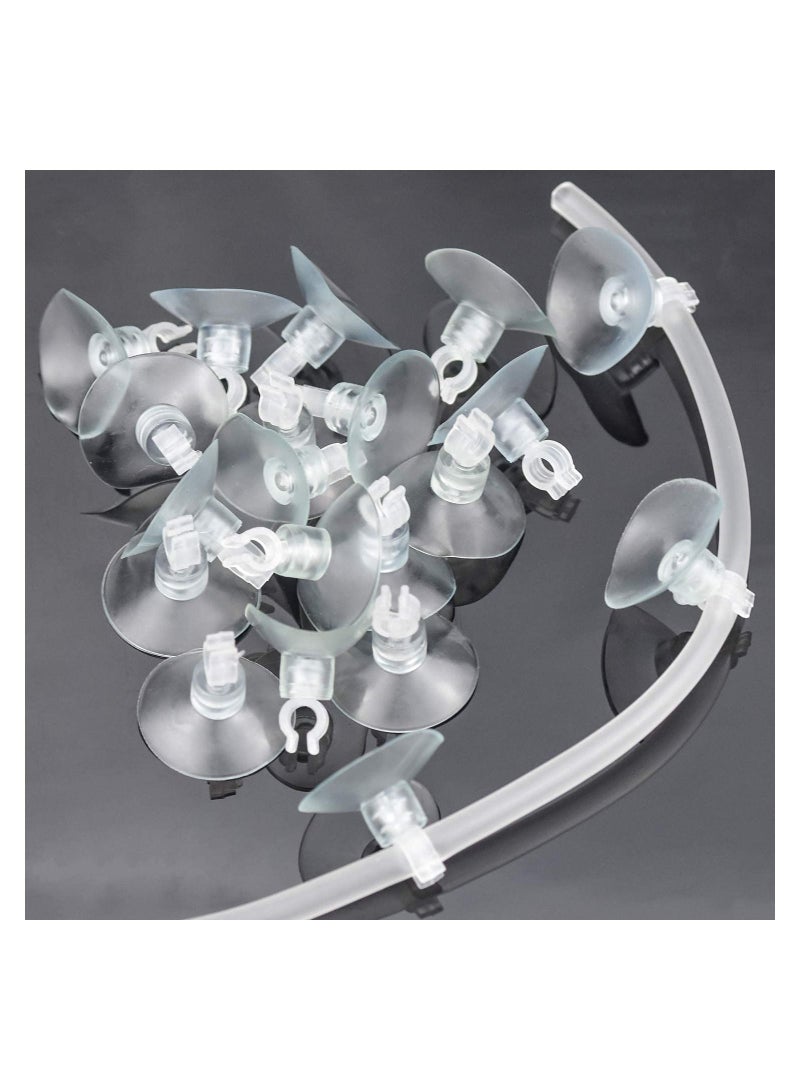 Y&D Air Pipe Suckers, Aquarium Fish Tank Sucker Holders, for Line Tube Hose Pump, Suction Cups Airline Cup Tubing Clear Holders Clips Clamps, 20 PCS  - Image 5