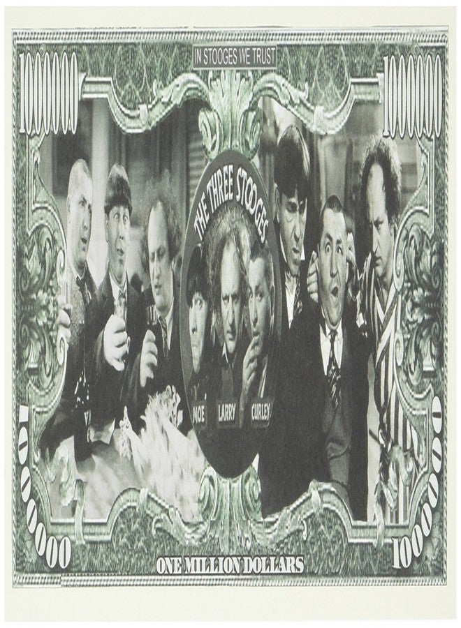 Novelty Bill - The Three Stooges $Million Dollar$ Collectible - Curly - People - Adult - 6.14 x 2.61 inches - Paper - No batteries required - Image 2