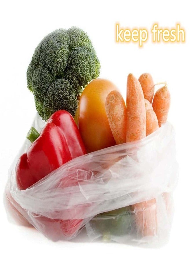 MBLABEL 12" X 16" Plastic Bags for Food Storage, 350 Bags/Roll Clear Plastic Produce Bag, Transparent Small Large Food Storage Bags Bulk for Bread Fruits Vegetables - Image 2