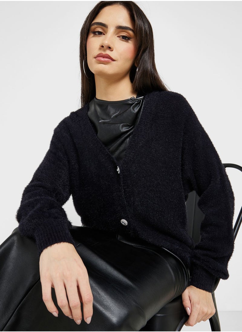 ONLY - V-Neck Knitted Cardigan - Image 1