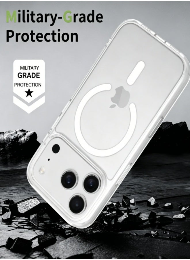 Hirospace iPhone 17 Pro Max Case Magsafe Strong Magnet Upgraded Shutter Button Delay Yellowing 17 Pro Max Case Military-Grade Protection Wear-resistant iPhone 17 Pro Max Cover Compatible with Magsafe Accessory clear - Image 4