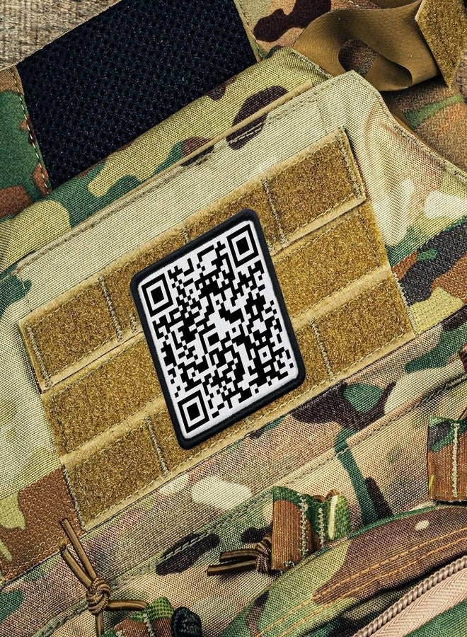 Laughing Lizards Rickroll QR Code Patch | | QR Code Plays Rick Astley's Never Gonna Give You Up, Includes (2) Funny Morale Hook & Loop Military Patches, Tactical Patches for Hats, Bags & Equipment - Image 4