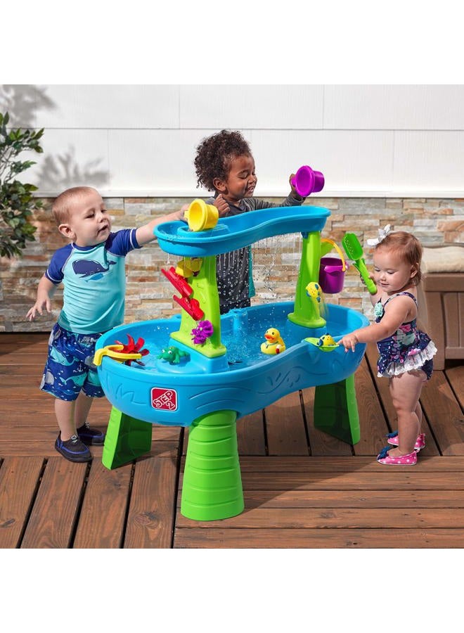 Step2 Rain Showers Splash Pond Toddler Water Table, Kids Water and Sand Activity Sensory Playset, Summer Outdoor Toys, 13 Piece Toy Accessories, For Toddles 1.5+ Years Old - Image 2