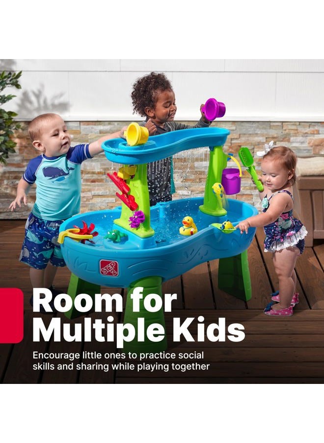 Step2 Rain Showers Splash Pond Toddler Water Table, Kids Water and Sand Activity Sensory Playset, Summer Outdoor Toys, 13 Piece Toy Accessories, For Toddles 1.5+ Years Old - Image 3