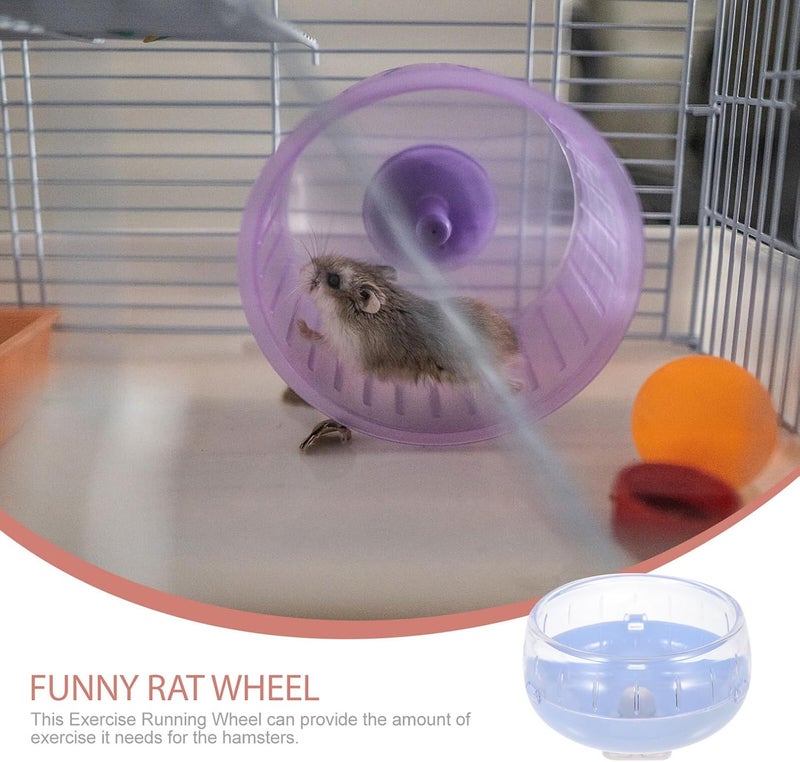 Small Pet Running Wheel Silent Hamster Exercise Wheel 12cm Blue Plastic Quiet for Hamsters Gerbils and Small Animals - Image 3