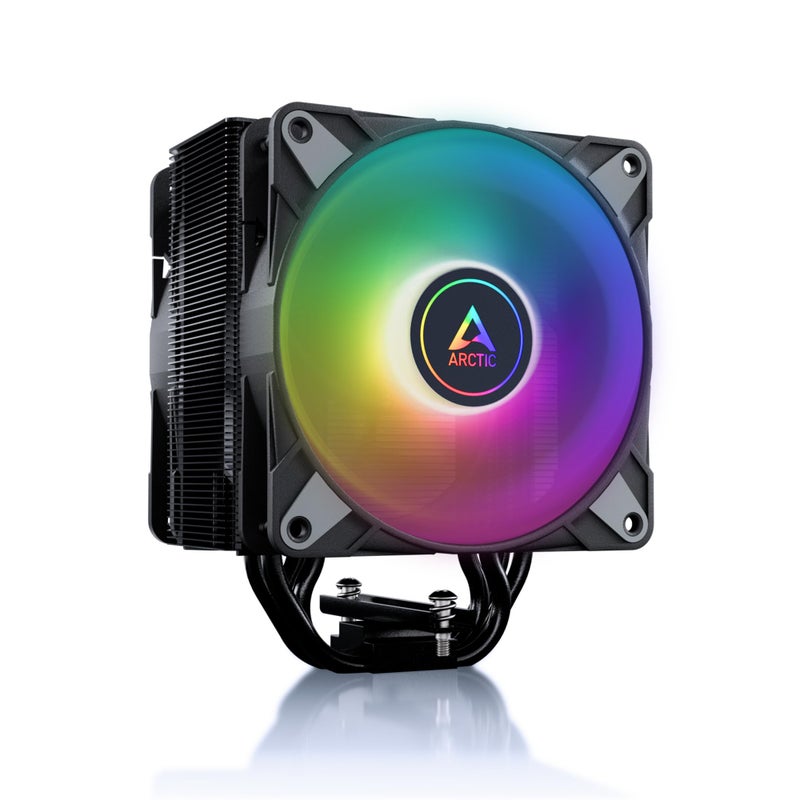 ARCTIC Freezer 36 A-RGB - Single Tower CPU Fan with Push-Pull, Two 120mm P Fans with Optimized Pressure, Fluid Dynamic Bearing, 200-2000 RPM, 4 Heatpipes, Incl. MX-6 - Black - Image 1