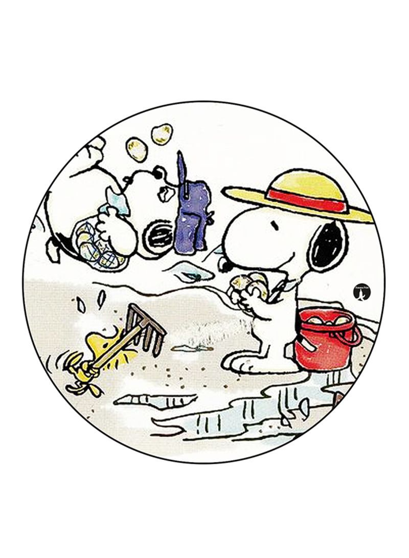 RKN Snoopy Printed Fridge Magnet Round  Multicolour - Image 1