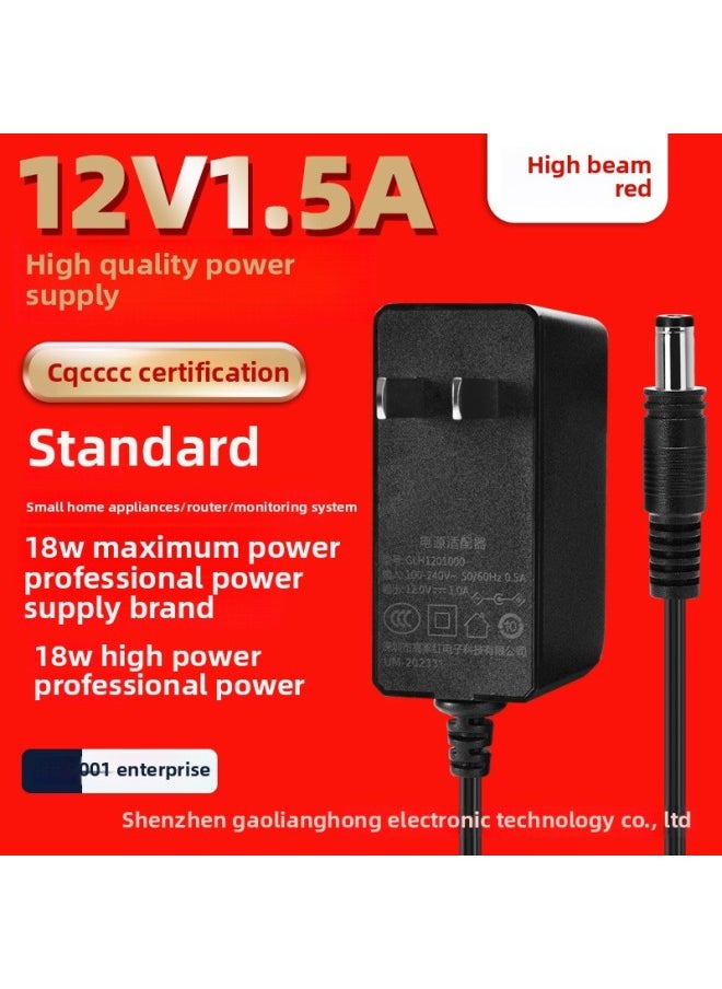 5V1A Power Adapter Display CQC Certification 12V1.5A Standard Router Set-top Box Intelligent Power Supply-Color:5v1a White 3c Certification-Specification:DC５.５＊２.５＊１０MM