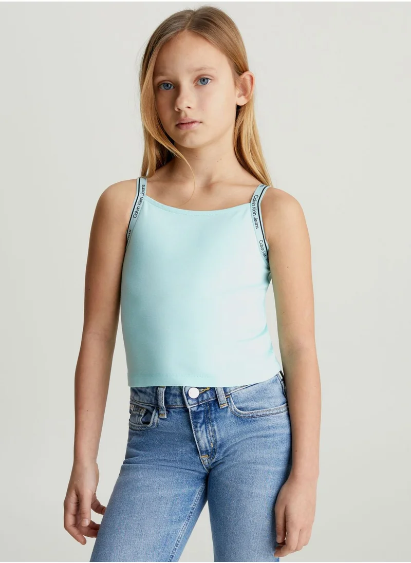 Calvin Klein Jeans Kids Logo Tape Strap Top