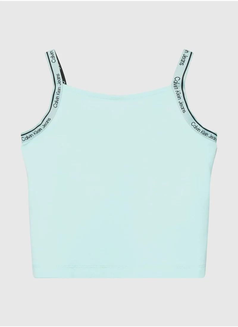 Calvin Klein Jeans Kids Logo Tape Strap Top