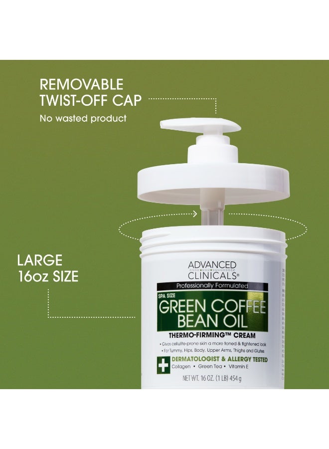 أدفانسد كلينيكال كريم شد البشرة بالحرارة بزيت حبوب البن الأخضر من أدفانسد كلينيكالز، 16 أونصة (454 غرام) - Image 4
