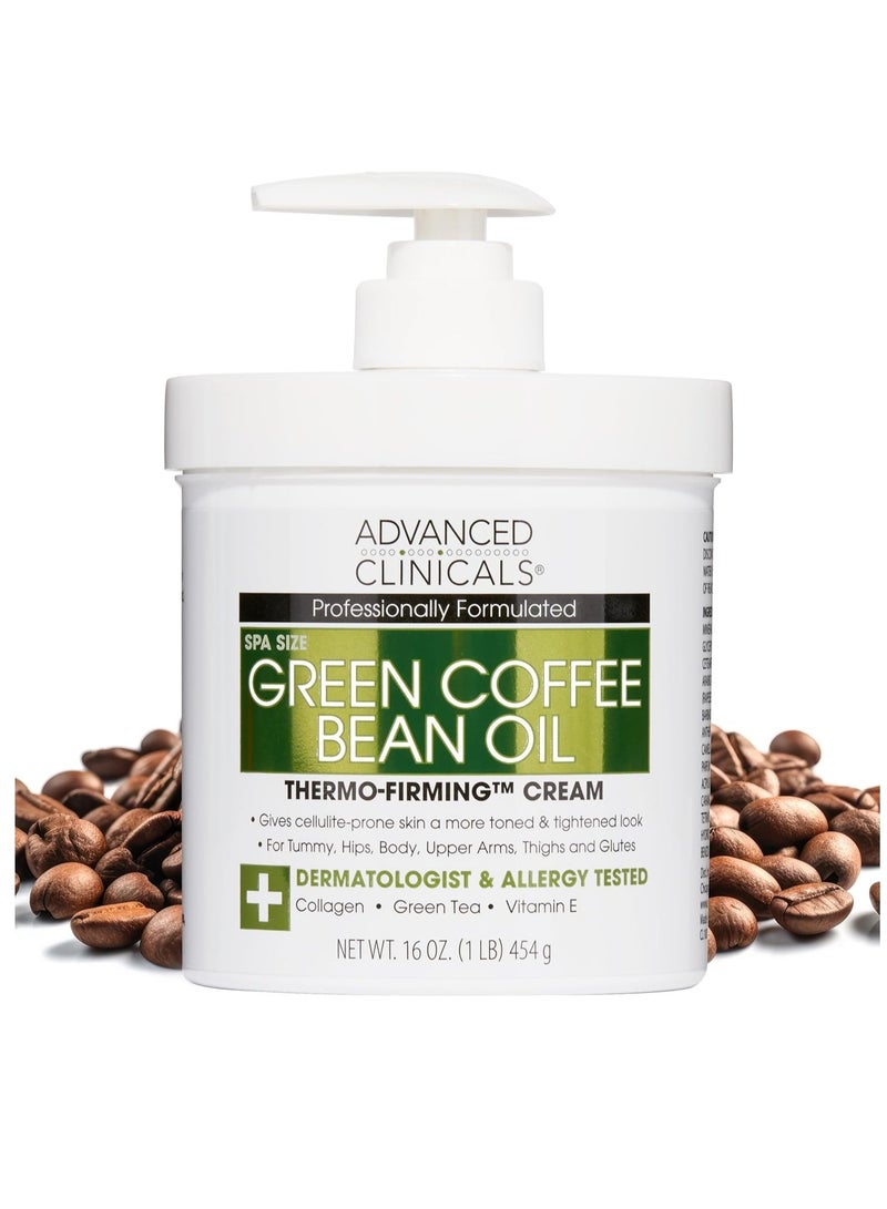 أدفانسد كلينيكال كريم شد البشرة بالحرارة بزيت حبوب البن الأخضر من أدفانسد كلينيكالز، 16 أونصة (454 غرام) - Image 1