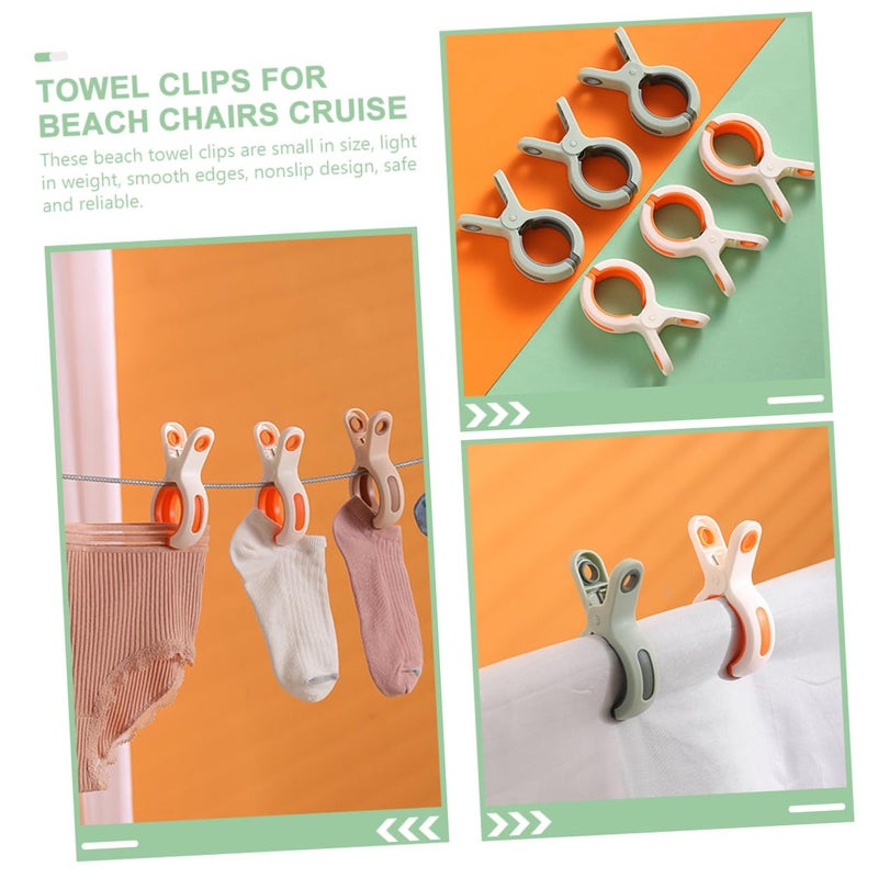 6pcs Large Windproof Clips for Beach Towels Blankets Clothes and Cruise Chairs Strong Grip - Image 4