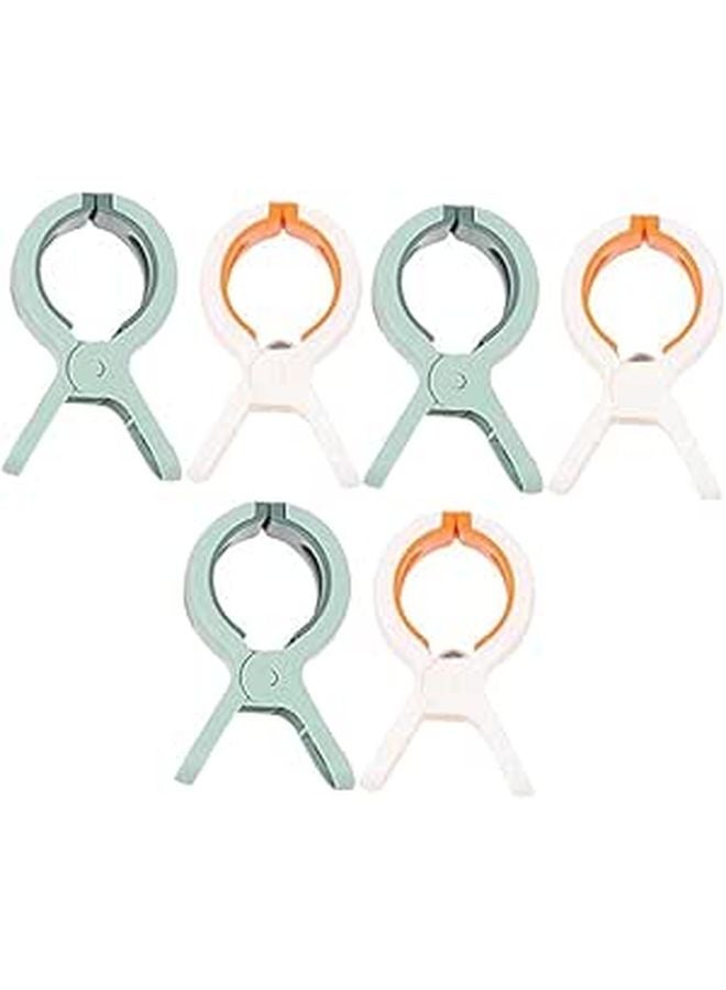 6pcs Large Windproof Clips for Beach Towels Blankets Clothes and Cruise Chairs Strong Grip - Image 1