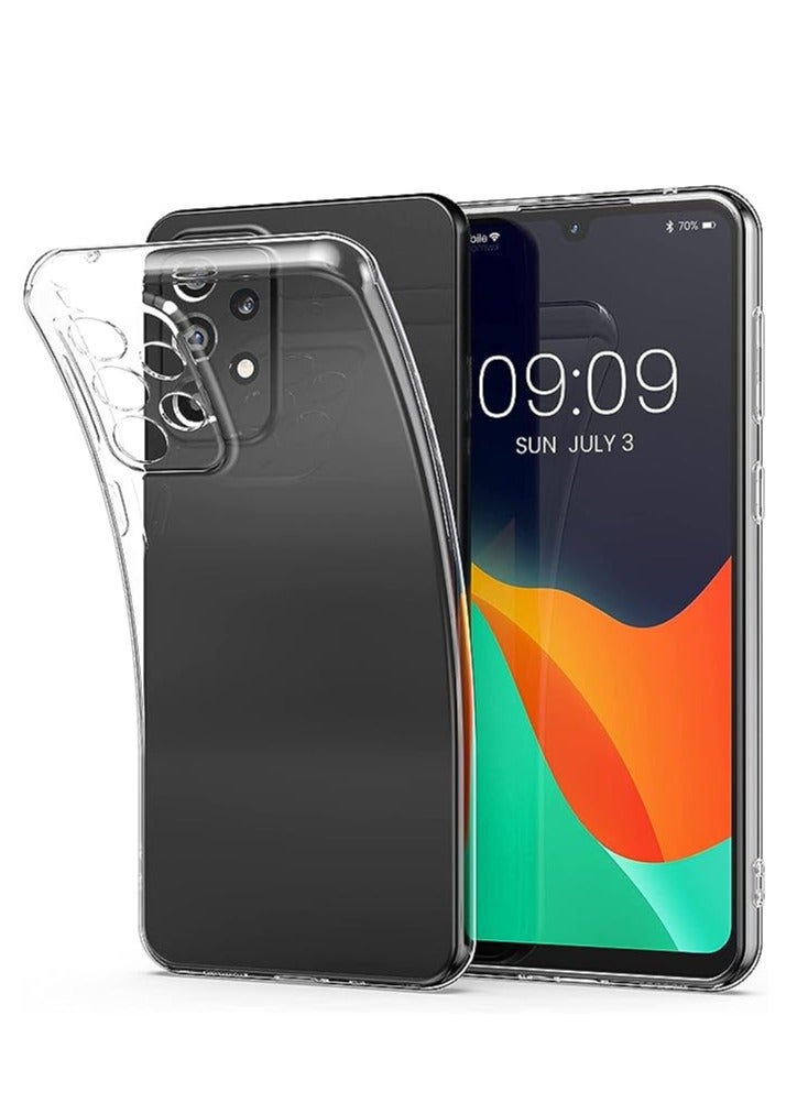 جراب شفاف لهاتف Samsung Galaxy A33 5G مصنوع من السيليكون المرن والبولي يوريثان الحراري وغطاء خلفي من المطاط الشفاف المقاوم للصدمات متوافق مع هاتف Samsung Galaxy A33 5G