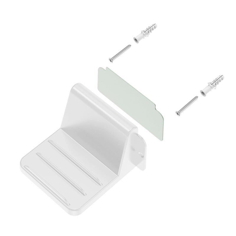 Adjustable Wall Mounted Tablet And Phone Holder Bracket For Electronic Devices White - Image 2