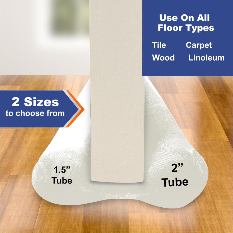 Twin Draft Guard Hug N Fit, Original Dual Draft Stopper Instantly Blocks Air from Entering, Water Repellent, Fits 28â€-36â€ Length with 2â€ Energy Saver Tube - Image 5