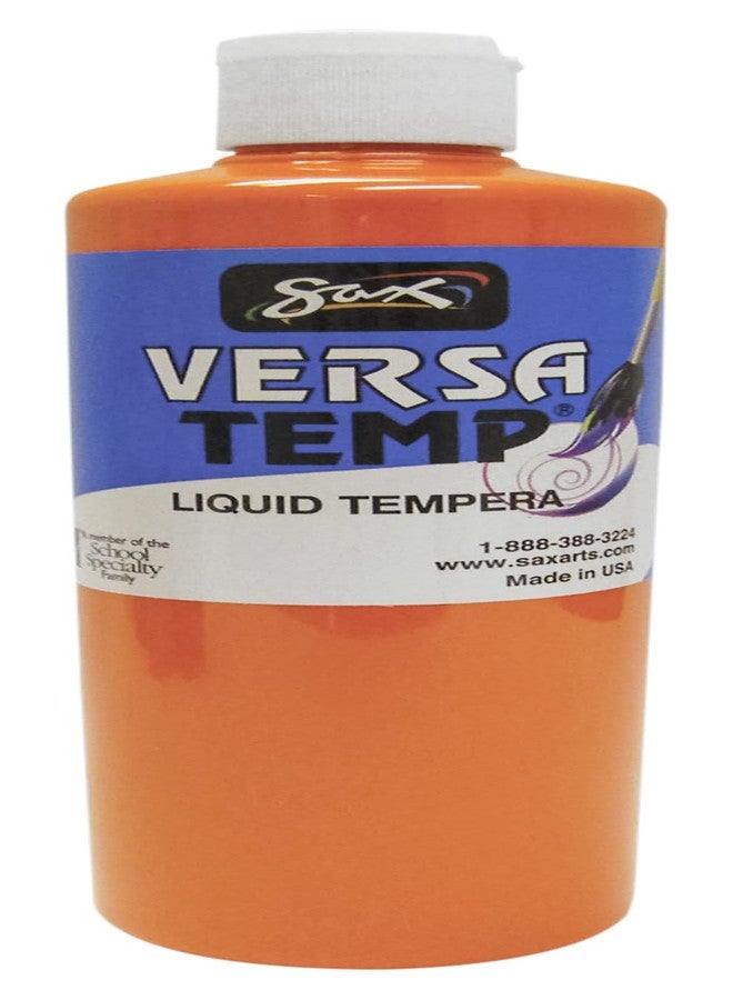 Sax - 1440691 Versatemp Heavy-Bodied Tempera Paint, Orange, 1 Pint,White, 11 x 14 Inches - Image 1