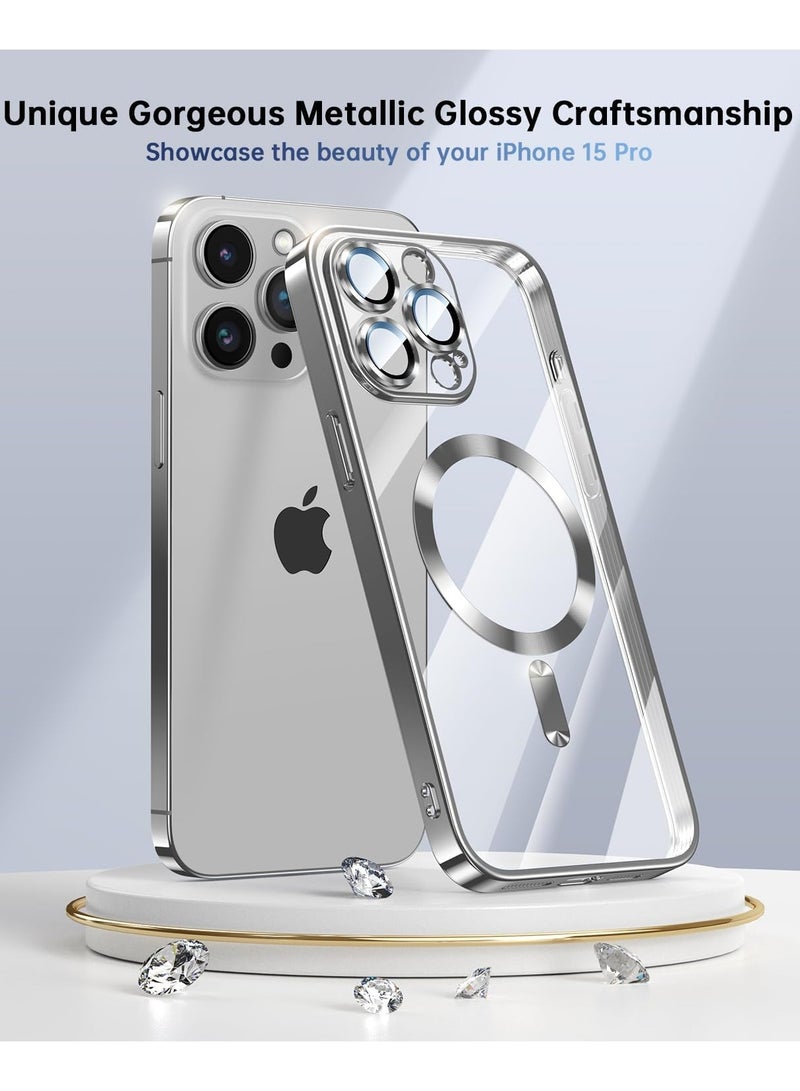 MagSafe Compatible Case Cover For Apple iPhone 15 Pro Clear - Image 3