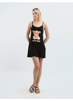 Sleep Shirt Cotton Thin Strap - Printed