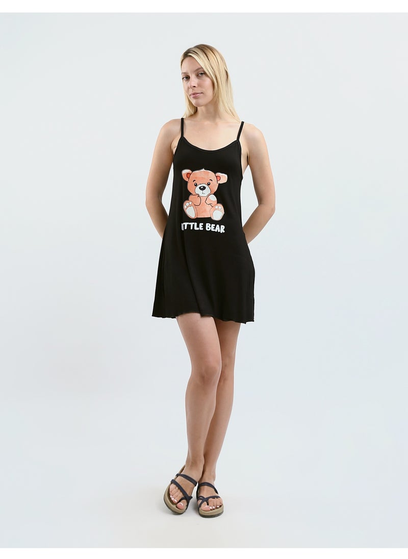 Mesery - Sleep Shirt Cotton Thin Strap - Printed - Image 1
