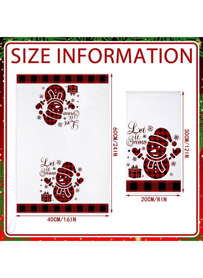 Sratte 6 Pcs Christmas Kitchen Towels Vintage Winter Dishtowels Absorbent Bathroom Hand Towels Christmas Decoration for Xmas Kitchen Bathroom Gifts(Red, Black,Reindeer) - Image 4