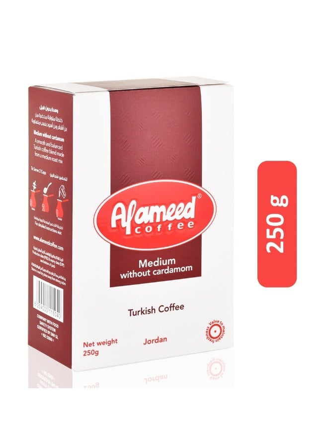 Al Ameed Coffee Medium Without Cardamom 250G - Image 1