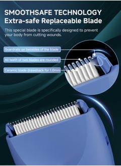 DOSCHER Electric Body Trimmer for Men, Waterproof Rechargeable Body Shaver, Safe Grooming Trimmer Wet/Dry Use, Men’s Grooming  - Image 3