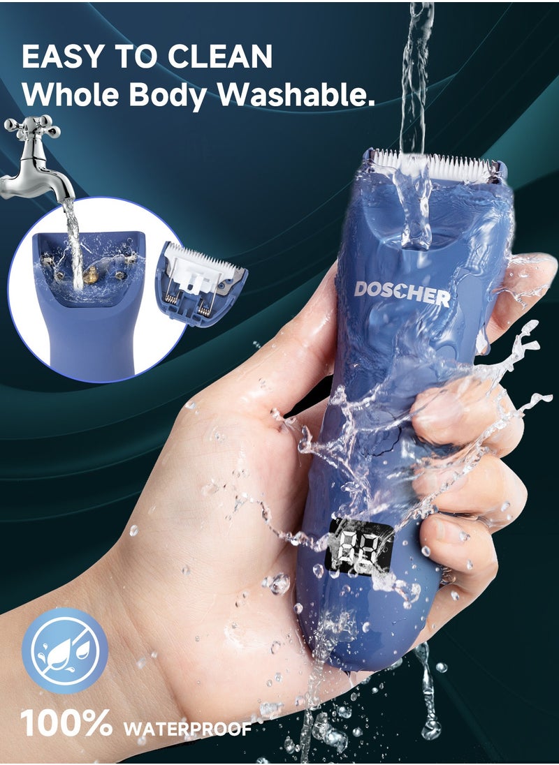 DOSCHER Electric Body Trimmer for Men, Waterproof Rechargeable Body Shaver, Safe Grooming Trimmer Wet/Dry Use, Men’s Grooming  - Image 5