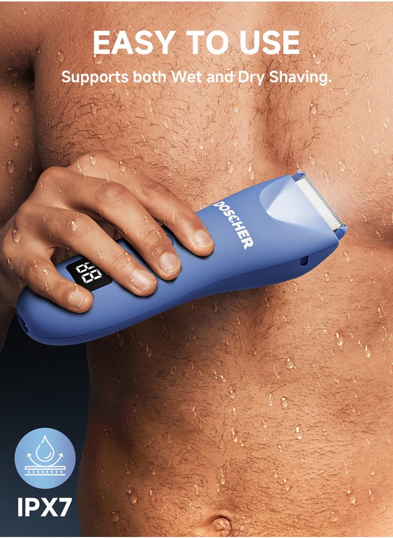 DOSCHER Electric Body Trimmer for Men, Waterproof Rechargeable Body Shaver, Safe Grooming Trimmer Wet/Dry Use, Men’s Grooming  - Image 4