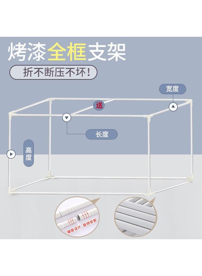 Bluejw Baking Paint Telescopic Bracket Student Shading Bed Curtain Mosquito Net Rod High Load-bearing Thickened Dormitory Upper And Lower Balls Universal Shelf - Image 1