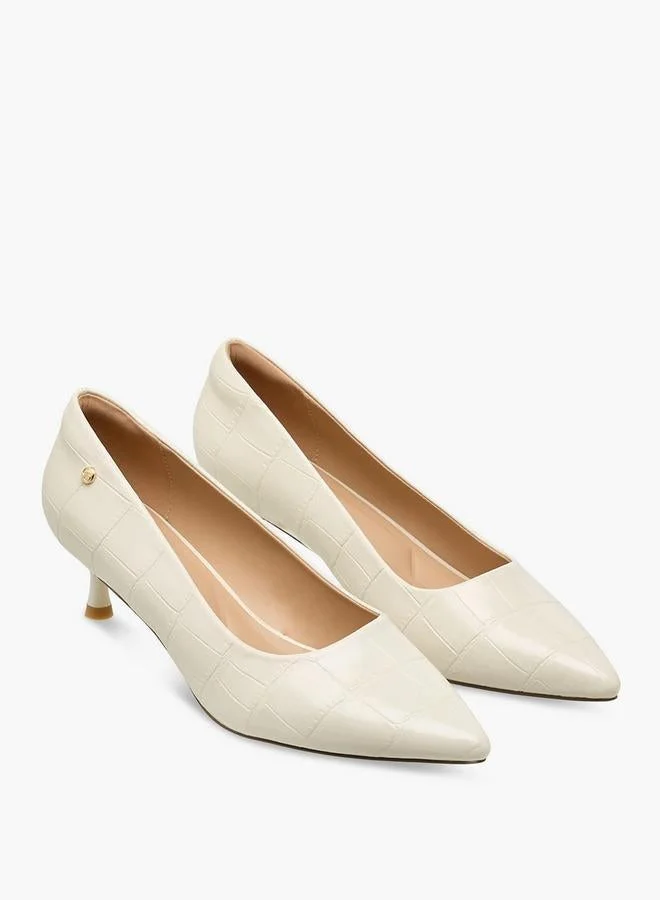 سيليست Women Textured Kitten Heel Pumps