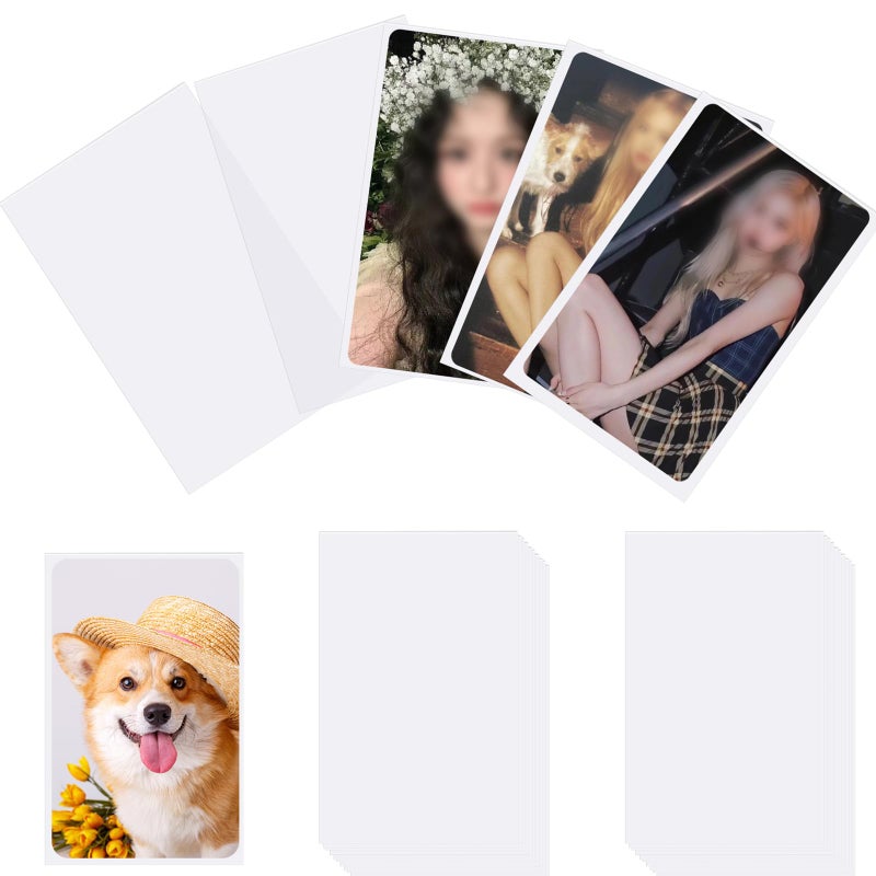 Monigte 100 Pcs photocard Sleeves, 57x88mm Ultra Clear and Thick Sleeves Idol Photo Cards Protector Trading Cards Shield Cover - Image 1