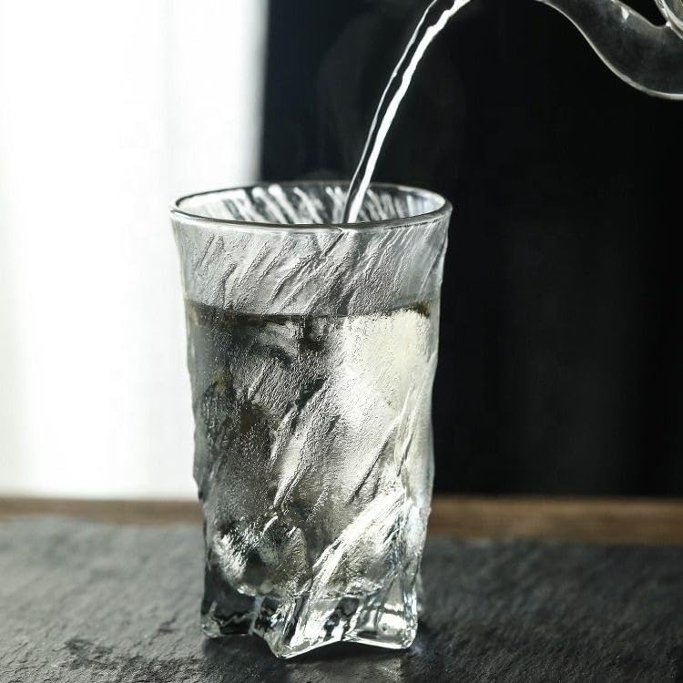 BLISS START Elegant 250 ml Glasses Set of 3 Transparent Drinking Water Glass Set Glass Tumbler for Water Cold Drink Juice Dishwasher Safe for Daily Use Gifting - Image 2