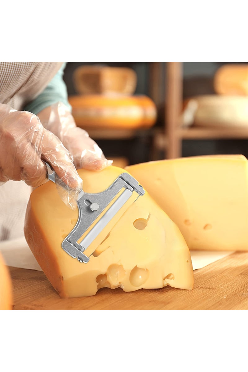 erorex Silver Cheese Slicer Cheese Scraper With Adjustable Thickness Butter Cheese Shaver Butter Slicer Mul - Image 3
